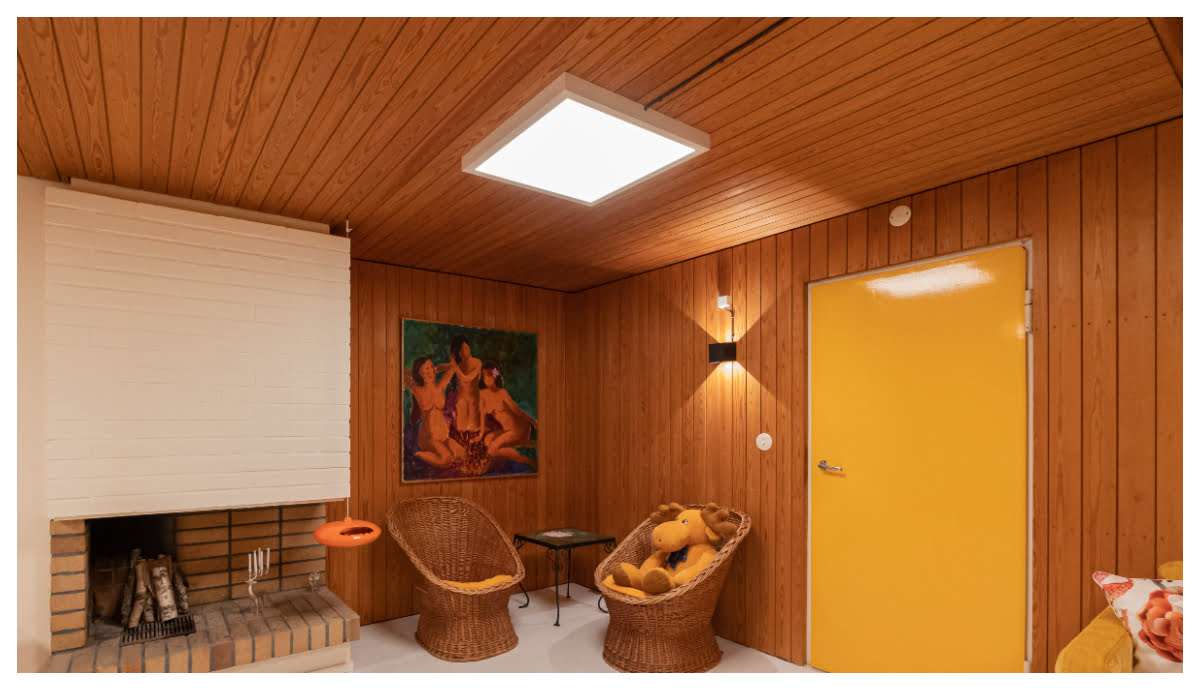 Led panel 600 och funk vägglampa i spisrummet. LedStore.fi